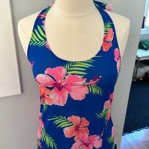 Halter top floral dress cover up